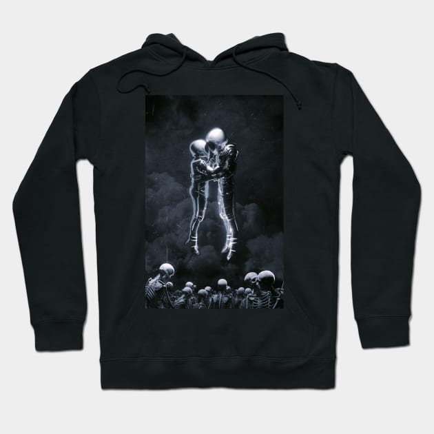 Voided Bonds: Astronauts and the Sublime Silence of Skeletons Hoodie by SeamlessOo